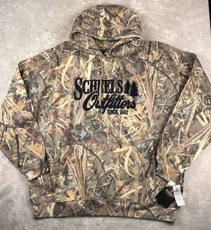 KING'S CAMO Hoodie Men's Sz 2XL Appliqué Pullover Sheels Outfitters Hunting NEW